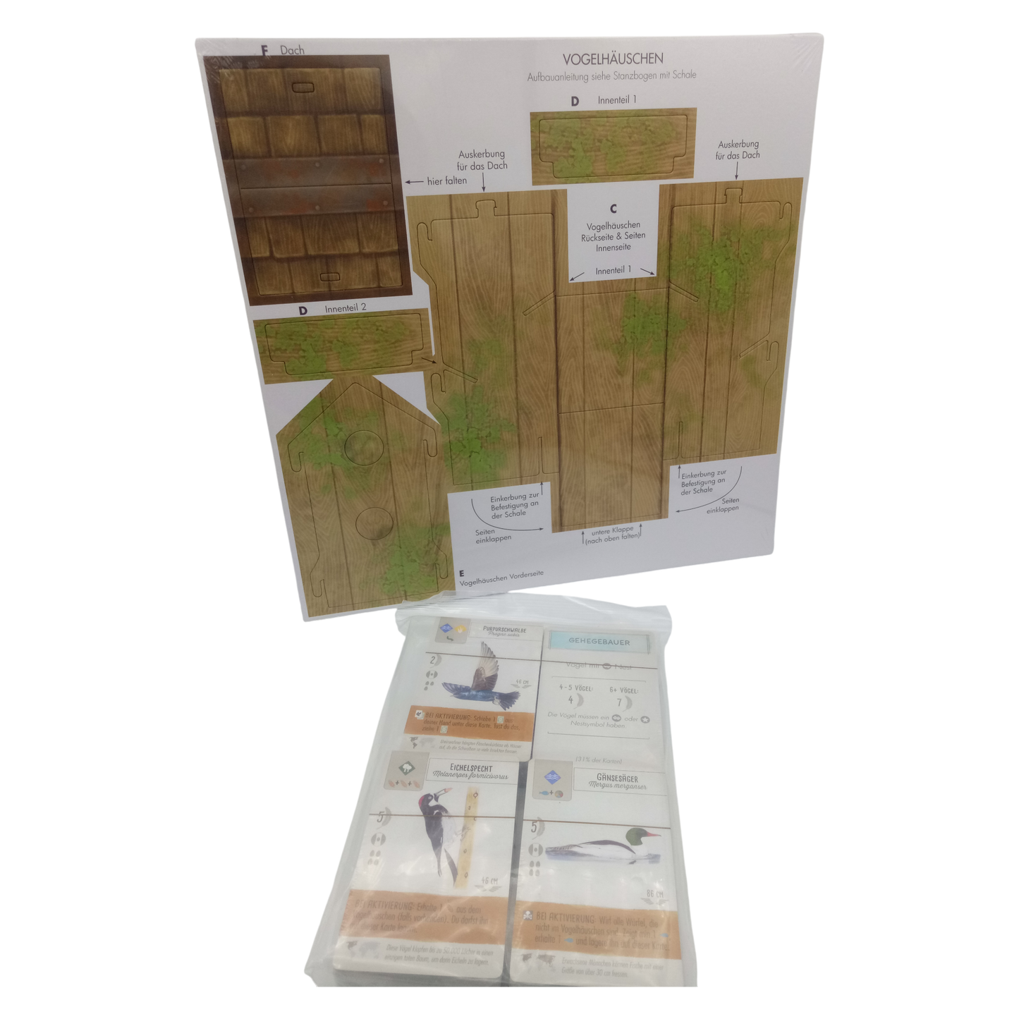Wingspan Combi-Set complete card set GERMAN and dice tower bird feeder