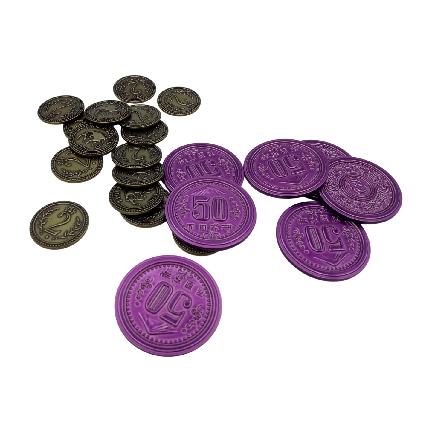 Scythe Metallmünzen 2er und 50er