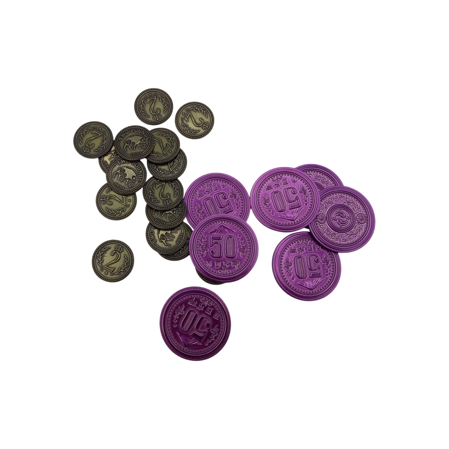 Scythe Metallmünzen 2er und 50er