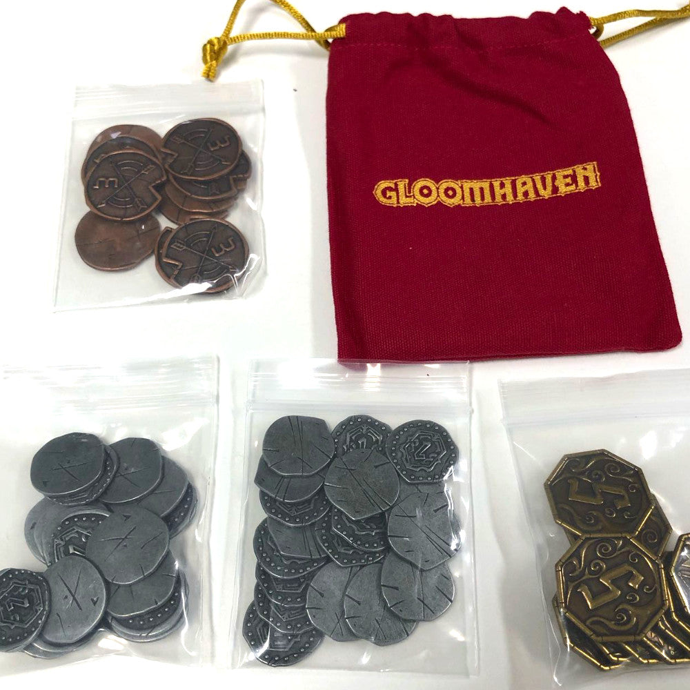 Metallmünzen Frosthaven-Gloomhaven - nicht kompletter Set